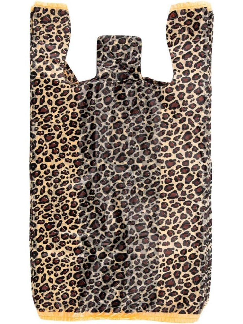 Medium Leopard Print T-Shirt Bags - Stylish Plastic Packaging for Small Business